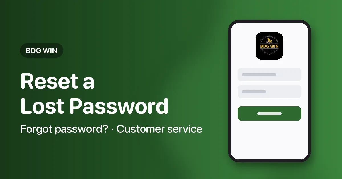 Banner for the BDG Win reset password guide
